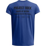Under Armour ProjectRock Hard At Work T Shirt Men's Tech Blue/Black 1386906-432