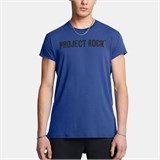 Under Armour ProjectRock Hard At Work T Shirt Men's Tech Blue/Black 1386906-432