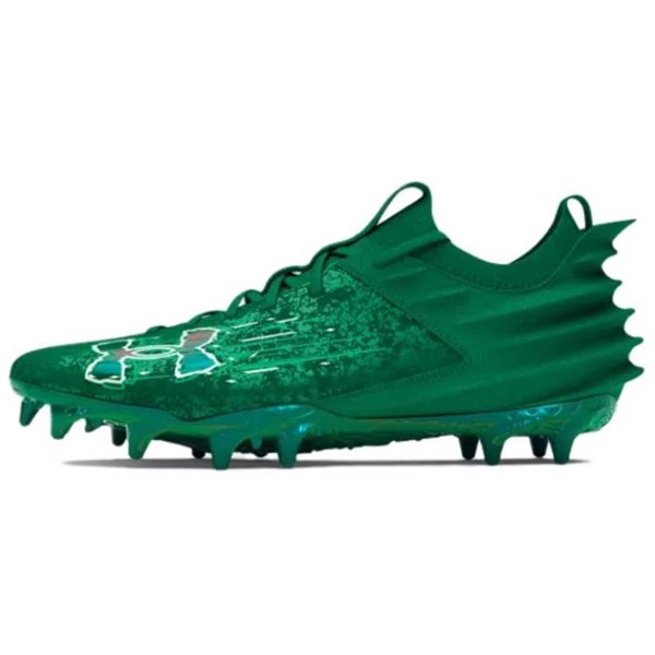 Under Armour AG Rubber Short Studs Anti Slip Wear Resistant Soccer Shoes Men's Green 3027978-300