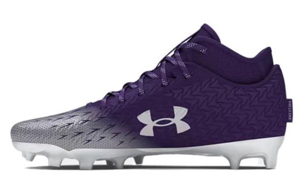 Under Armour AG Rubber Short Studs Anti Slip Wear Resistant Soccer Shoes Men's Purple 3027977-500