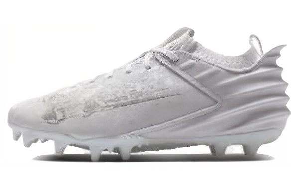 Under Armour AG Rubber Short Studs Anti Slip Wear Resistant Soccer Shoes Men's White 3027978-101