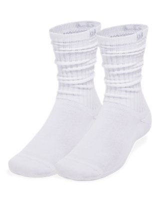 UA Sportstyle Cotton ScrunchUnisex 2-Pack Crew Socks 1390129-100
