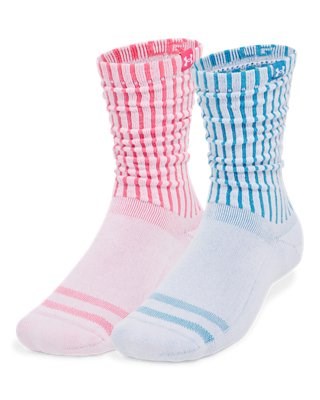 UA Sportstyle Cotton ScrunchUnisex 2-Pack Crew Socks 1390129-452
