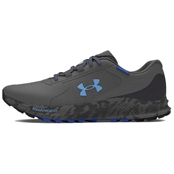 Under Armour Charged Bandit Trail 3 Anti Slip Wear Resistant Low Top Running Shoes Men's Gray Blue 3028657-100