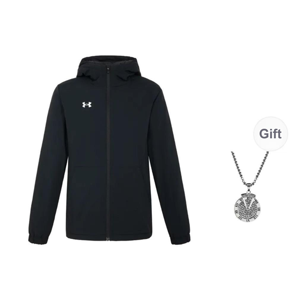 Under Armour Puffer Jacket Men's Black Comes With Necklace pz--3826654932630398992