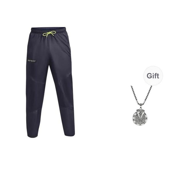 Under Armour RUSH Casual Pants Men's Gray Comes With Necklace pz-1462081919855785362