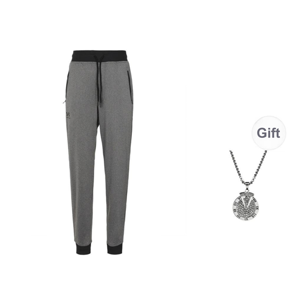 Under Armour Sportstyle Joggers Knitted Sports Pants Men's Gray Comes With Necklace pz-6635140023271875836