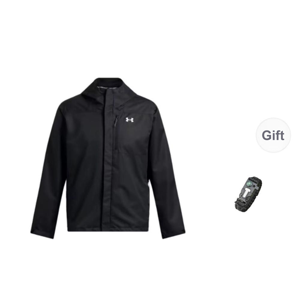 Under Armour Storm Jackets Coats Men's Black Comes With Survival Wristbands pz-537984434010690261
