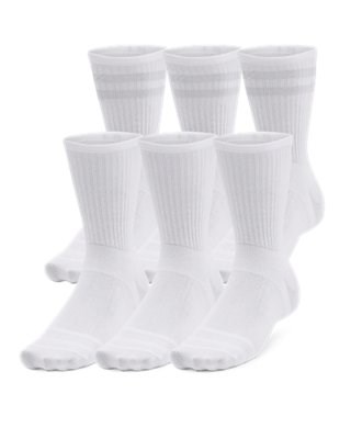 UA EssentialUnisex 6-Pack Crew Socks 1387058-100