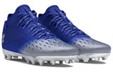 Under Armour AG Rubber Short Studs Anti-Slip Wear-Resistant Soccer Shoes Men's Blue Silver 3027977401