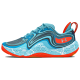 Under Armour Anti Slip Wear Resistant Low Top Basketball Shoes Men's Blue Black Orange 3028339-001