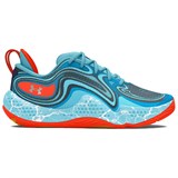 Under Armour Anti Slip Wear Resistant Low Top Basketball Shoes Men's Blue Black Orange 3028339-001