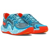 Under Armour Anti Slip Wear Resistant Low Top Basketball Shoes Men's Blue Black Orange 3028339-001