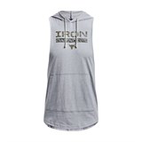 Under Armour Men's Project Rock Iron Paradise Sleeveless Hoodie Gray 1370493-035