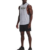 Under Armour Men's Project Rock Iron Paradise Sleeveless Hoodie Gray 1370493-035