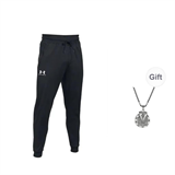 Under Armour Sportstyle Joggers Knitted Sports Pants Men's Black Comes With Necklace pz-569076667050603596